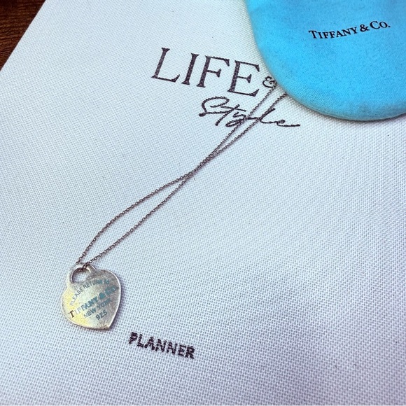 AUTHENTIC RARE Tiffany & Co. Return to Tiffany Necklace Sterling Silver Heart - Picture 4 of 7